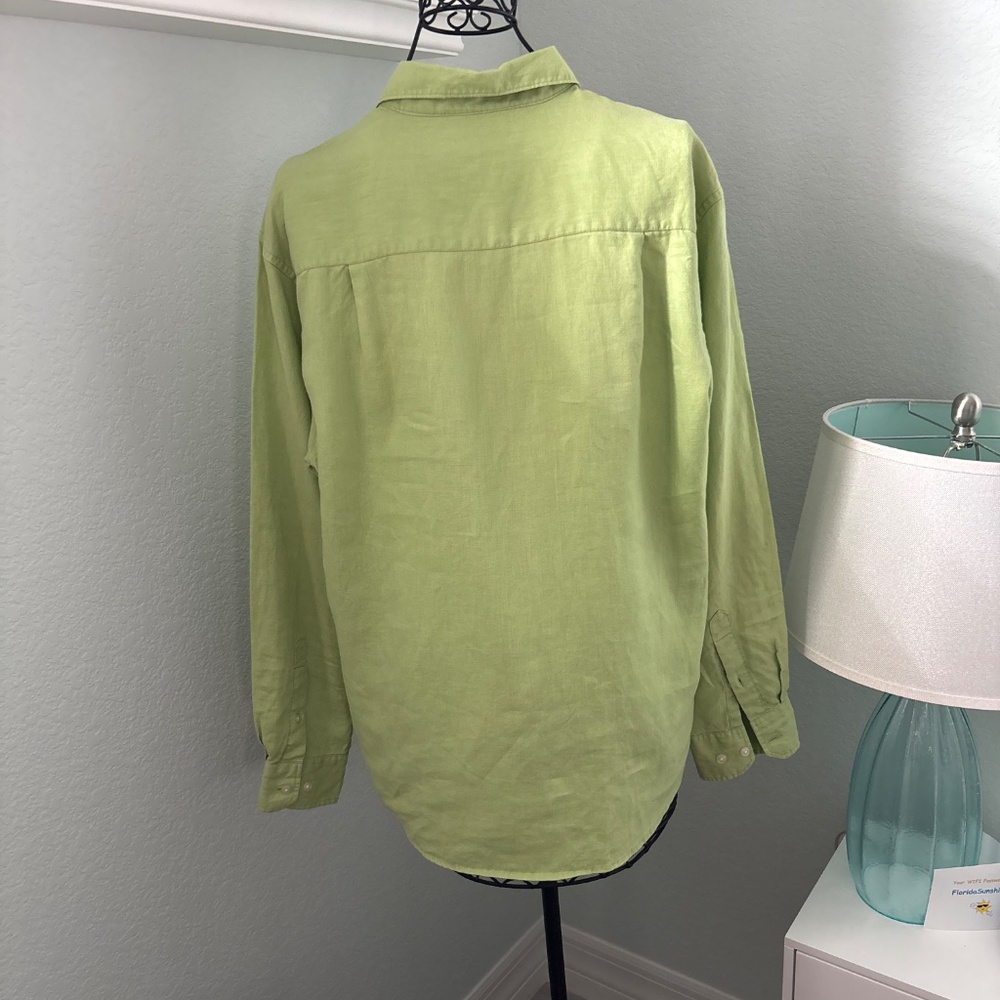 Men’s Cezani 100% Washable Linen Shirt Sz L - Picture 4 of 6